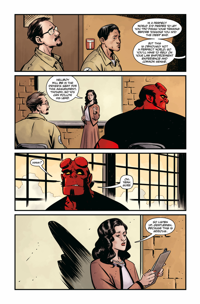 Illustration for article titled A Look Inside Hellboy's Latest Historical Adventure in Hellboy and the BPRD: 1956